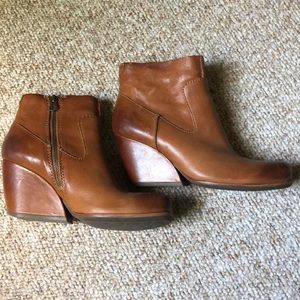 Korkease Natalia Leather Wedge Bootie